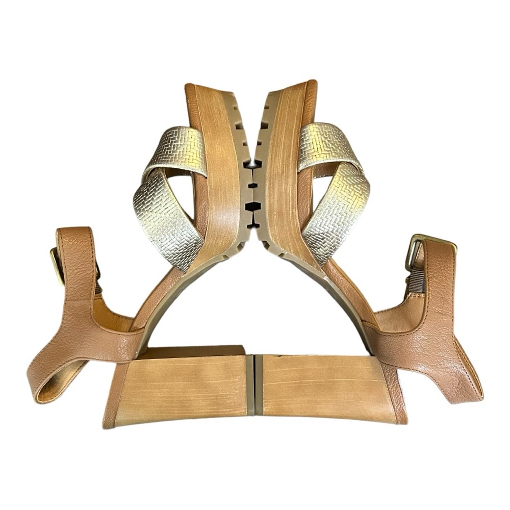 NWT Crown Vintage Julia Wood Block Heel Platform Sandal Women’s SZ 6.5 G… - Picture 5 of 9